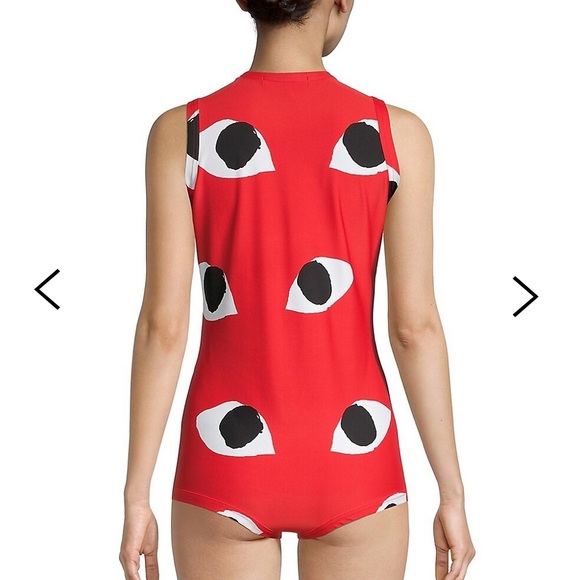 Comme Des Garçon Signature Eyeprint Bodysuit L Top Shirt - Picture 5 of 15